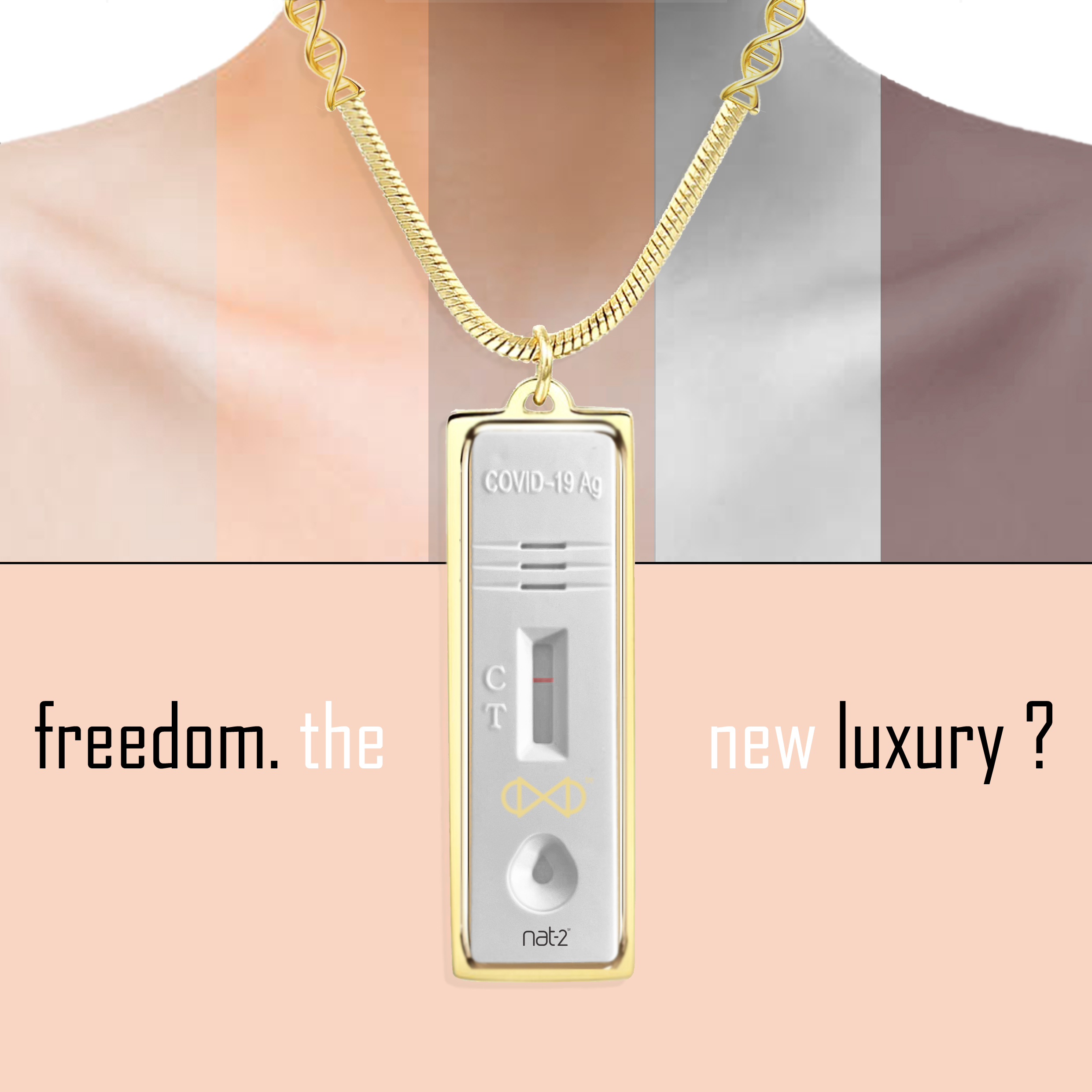 nat-2 freedom the new luxury corona antigen test holder nacklace covid 19